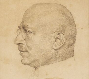 Autographed etching of Fritz Haber, 1922