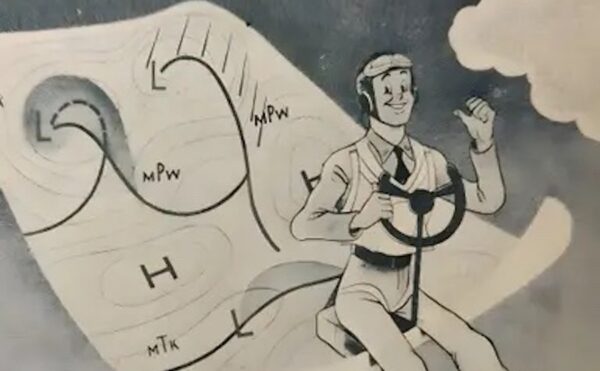 illustration of an airline pilot
